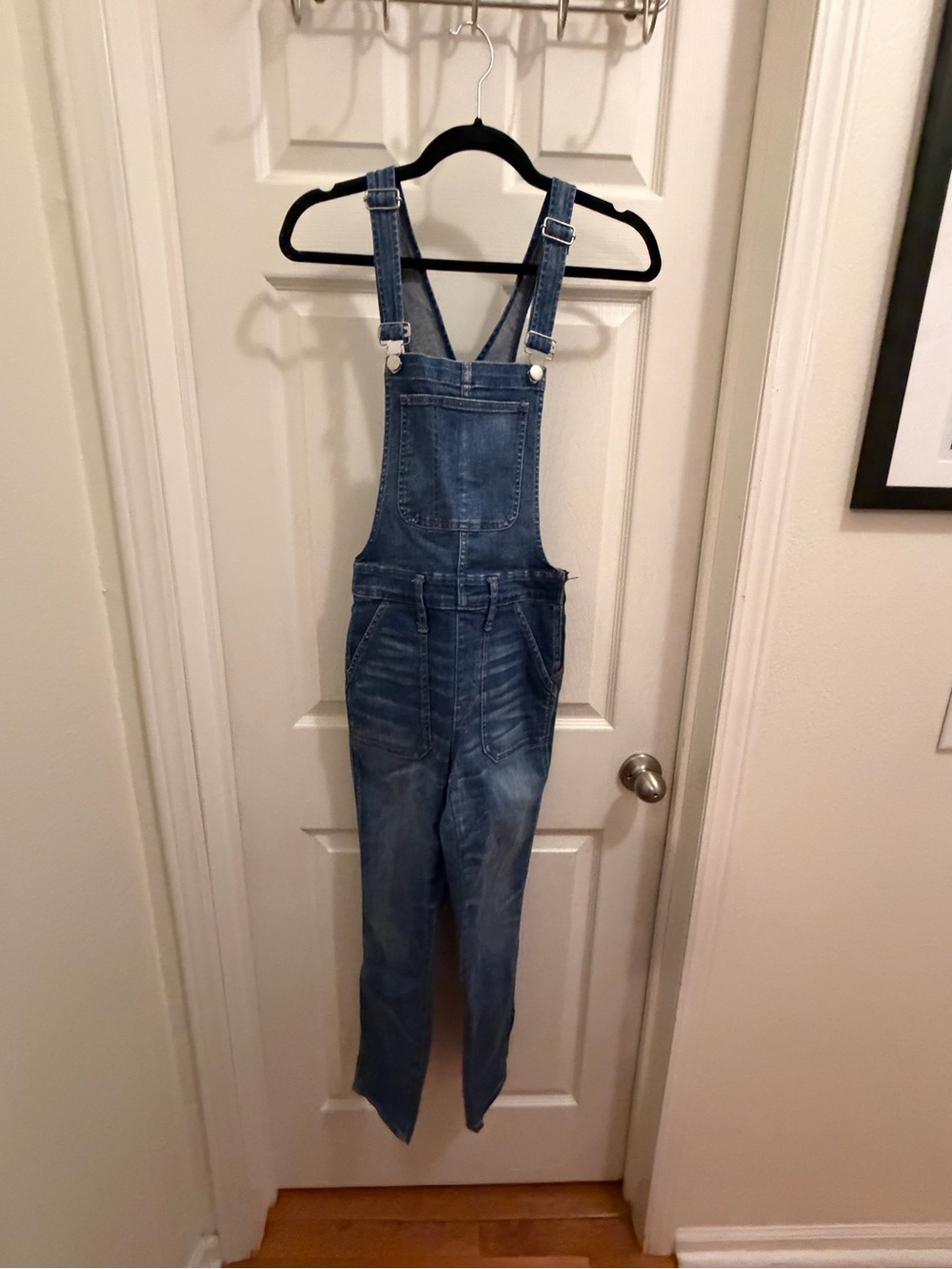 Madewell Light Blue Slim Straight Denim Overalls